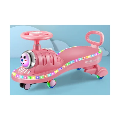 PP Children Twist Car Ride on Swing Car with Surround Type Flowing Light