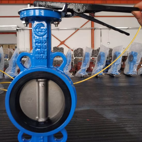 Quality Pn10 Lever Cast Iron Ductile Wafer Type Butterfly Valve Price EPDM Viton Seat Soft Seal